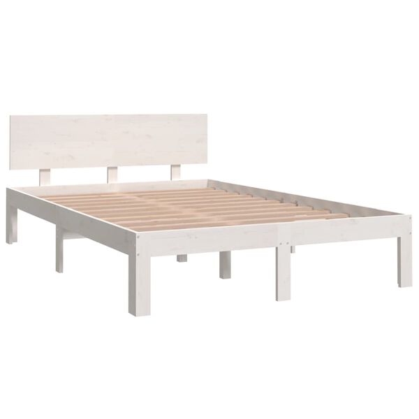 vidaXL Cadre de lit sans matelas blanc 120x190 cm