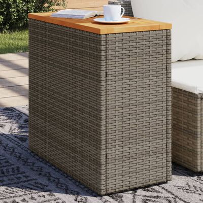 vidaXL Table d'appoint de jardin dessus en bois gris 58x27,5x55 cm