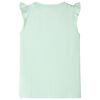 T-shirt enfants manches &agrave; volants vert tendre 92
