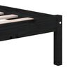 vidaXL Cadre de lit sans matelas Noir Bois de pin massif 200x200 cm