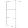 vidaXL Paroi de douche Argent&eacute; 100x195 cm Verre ESG transparent