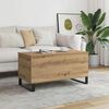 vidaXL Table basse ch&ecirc;ne artisanal 90x44,5x45 cm bois d'ing&eacute;nierie