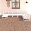 vidaXL Salon de jardin 7 pcs Blanc Bois de pin massif