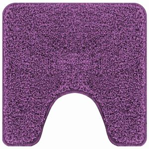 vidaXL Tapis de bain antid&eacute;rapant avec d&eacute;coupe pour toilette Pourpre