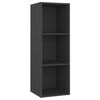 vidaXL Meubles TV 3 pcs Gris 107x35x37 cm Bois d'ingénierie