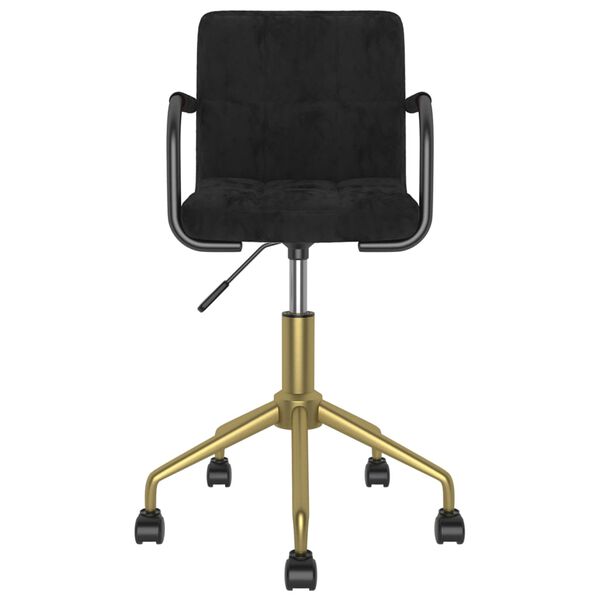 vidaXL Chaises pivotantes &agrave; manger lot de 4 noir velours