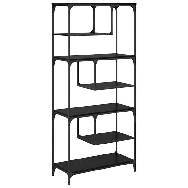 vidaXL Biblioth&egrave;que Ch&ecirc;ne noir 81 x 36 x 176 cm Bois d'ing&eacute;nierie