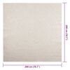 vidaXL Tapis ZIZUR cr&egrave;me 200x200 cm aspect de jute int&eacute;rieur ext&eacute;rieur
