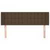 vidaXL T&ecirc;te de lit avec oreilles Marron Fonc&eacute; 147x16x78/88 cm Tissu