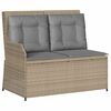 vidaXL Salon de jardin avec coussins 3 pcs beige r&eacute;sine tress&eacute;e
