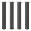 vidaXL Pieds de table console 4 pi&egrave;ces Anthracite 72-74 cm Acier