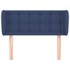 vidaXL T&ecirc;te de lit avec oreilles Bleu 103x23x78/88 cm Tissu