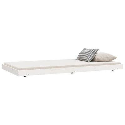 vidaXL Cadre de lit sans matelas blanc 100x200 cm bois de pin massif