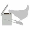 vidaXL Nourrisseur &agrave; p&eacute;dale pour poules Argent 48,5 x 39,5 x 19 cm