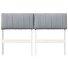 vidaXL T&ecirc;te de lit capitonn&eacute;e Gris clair 120 cm Pin massif