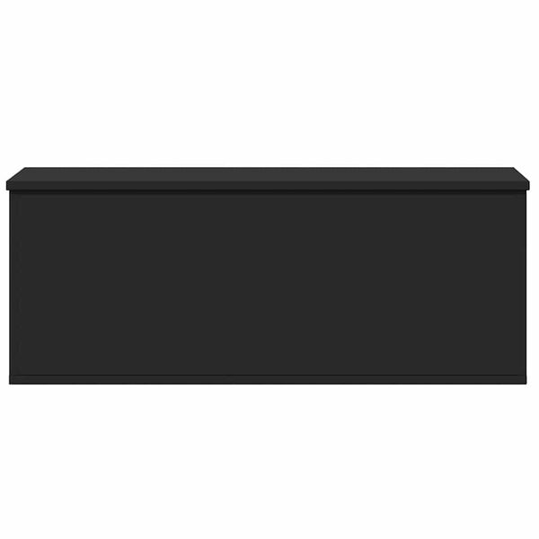 vidaXL Bo&icirc;te de rangement noir 90x35x35 cm bois d'ing&eacute;nierie