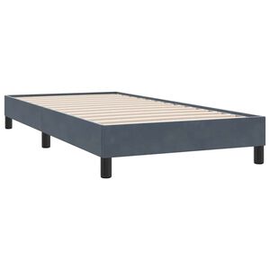 vidaXL Cadre de lit sans matelas gris fonc&eacute; 100x210 cm velours