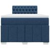 vidaXL Sommier &agrave; lattes de lit avec matelas bleu 120x190 cm tissu