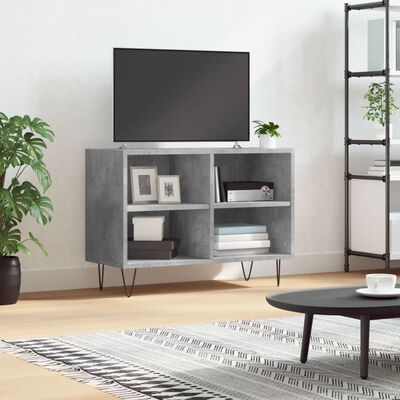 vidaXL Meuble TV gris béton 69,5x30x50 cm bois d'ingénierie