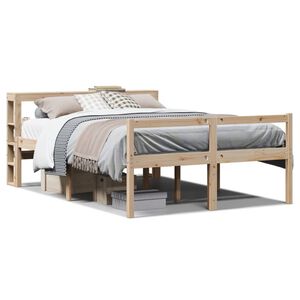 vidaXL Lit pour personne &acirc;g&eacute;e avec t&ecirc;te de lit sans matelas 160x200 cm