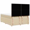 vidaXL Sommier &agrave; lattes de lit avec matelas Cr&egrave;me 160x200 cm Tissu
