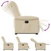 vidaXL Fauteuil inclinable Cr&egrave;me Tissu