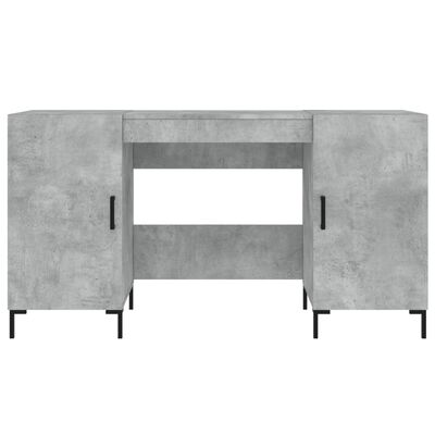 vidaXL Bureau gris béton 140x50x75 cm bois d'ingénierie