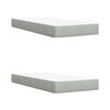 vidaXL Sommier &agrave; lattes de lit et matelas Gris clair 200x200cm Velours