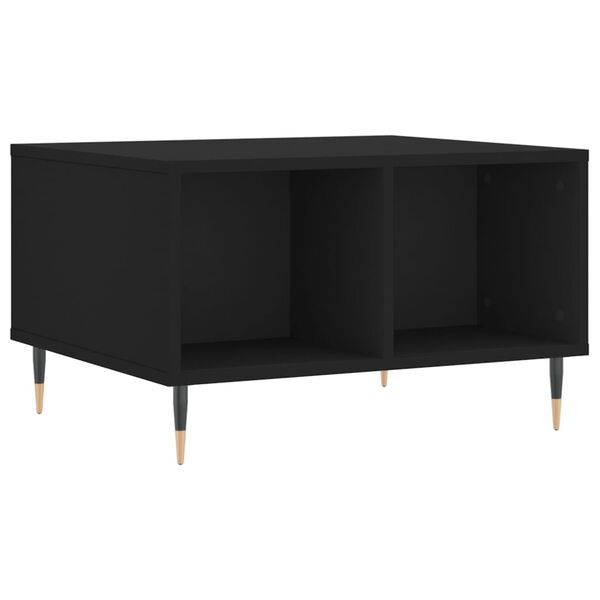 vidaXL Table basse Noir 60x50x36,5 cm Bois d'ing&eacute;nierie
