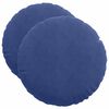 vidaXL Coussins de si&egrave;ge 2 pc Velours Bleu police &Oslash;50 x 19 cm