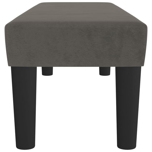 vidaXL Banc Gris fonc&eacute; 100x30x30 cm Velours