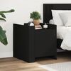 vidaXL Table de chevet noir 45x50x50 cm bois d&rsquo;ing&eacute;nierie