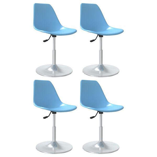 vidaXL Chaises &agrave; manger pivotantes lot de 4 bleu PP
