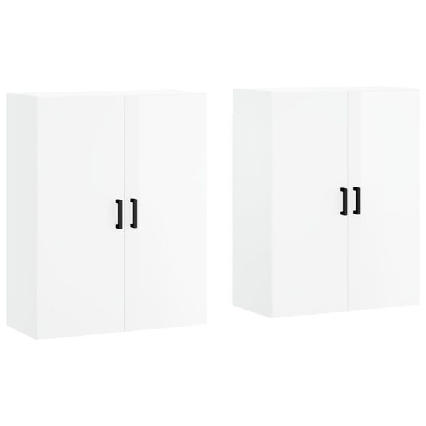 vidaXL Armoires murales 2 pcs blanc brillant 69,5x34x90 cm