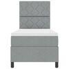 vidaXL Lit &agrave; ressorts avec matelas Gris clair 80 x 200 cm tissu
