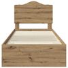 vidaXL Cadre de lit Ch&ecirc;ne artisanal 90 x 190 cm Bois d'ing&eacute;nierie