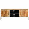 vidaXL Meuble TV 110x35x40 cm bois massif de manguier brut