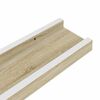 vidaXL &Eacute;tag&egrave;res murales 4 pcs blanc et ch&ecirc;ne sonoma 115x9x3 cm