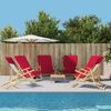 vidaXL Serviettes de plage 6 pcs bordeaux 60x135 cm tissu 400 GSM