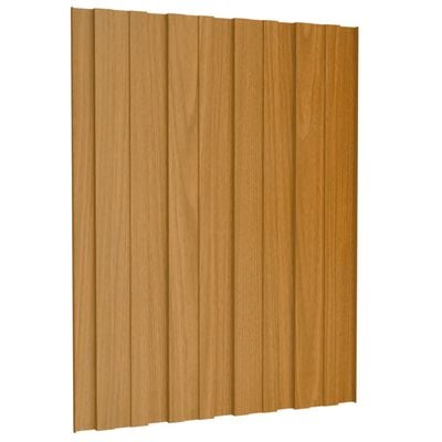 vidaXL Panneaux de toiture 12 pcs Acier galvanisé Bois clair 60x45 cm