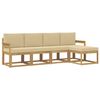 vidaXL Ensemble de canap&eacute;s d'ext&eacute;rieur 5 pc Blanc et Beige