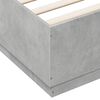 vidaXL Cadre de lit avec LED sans matelas gris b&eacute;ton 160x200 cm