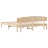 vidaXL Cadre de lit avec t&ecirc;te de lit Naturel 200 x 200 cm Pin massif