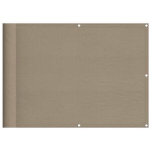 vidaXL &Eacute;cran de balcon taupe 75x700 cm 100% polyester oxford