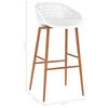 vidaXL Ensemble de bar 7 pcs Noir et blanc