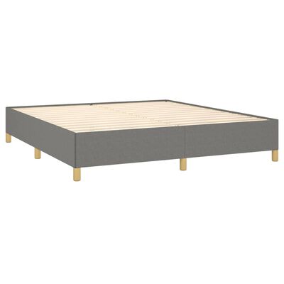 vidaXL Cadre de lit sans matelas gris foncé 160x200 cm tissu