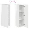 vidaXL Ensemble meuble TV 3 pcs Blanc brillant Bois d'ing&eacute;nierie