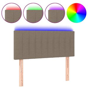 vidaXL T&ecirc;te de lit &agrave; LED Taupe 80x5x78/88 cm Tissu