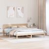 vidaXL Cadre de lit avec t&ecirc;te de lit Naturel 180 x 200 cm Pin massif