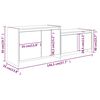 vidaXL Meuble TV Noir 146,5x35x50 cm Bois d'ing&eacute;nierie
